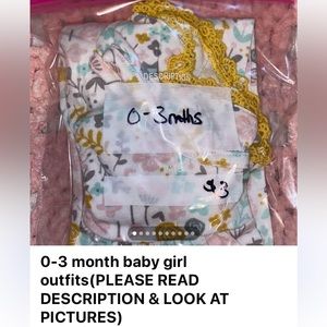 0-3 month baby girl outfits(PLEASE READ DESCRIPTION & LOOK AT PICTURES)